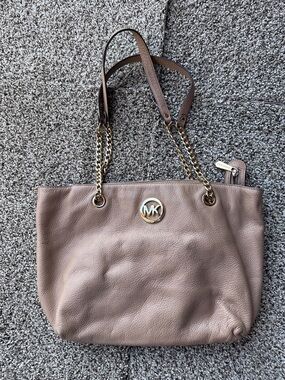Michael Kors Pebbled Leather Chain-Strap Tote